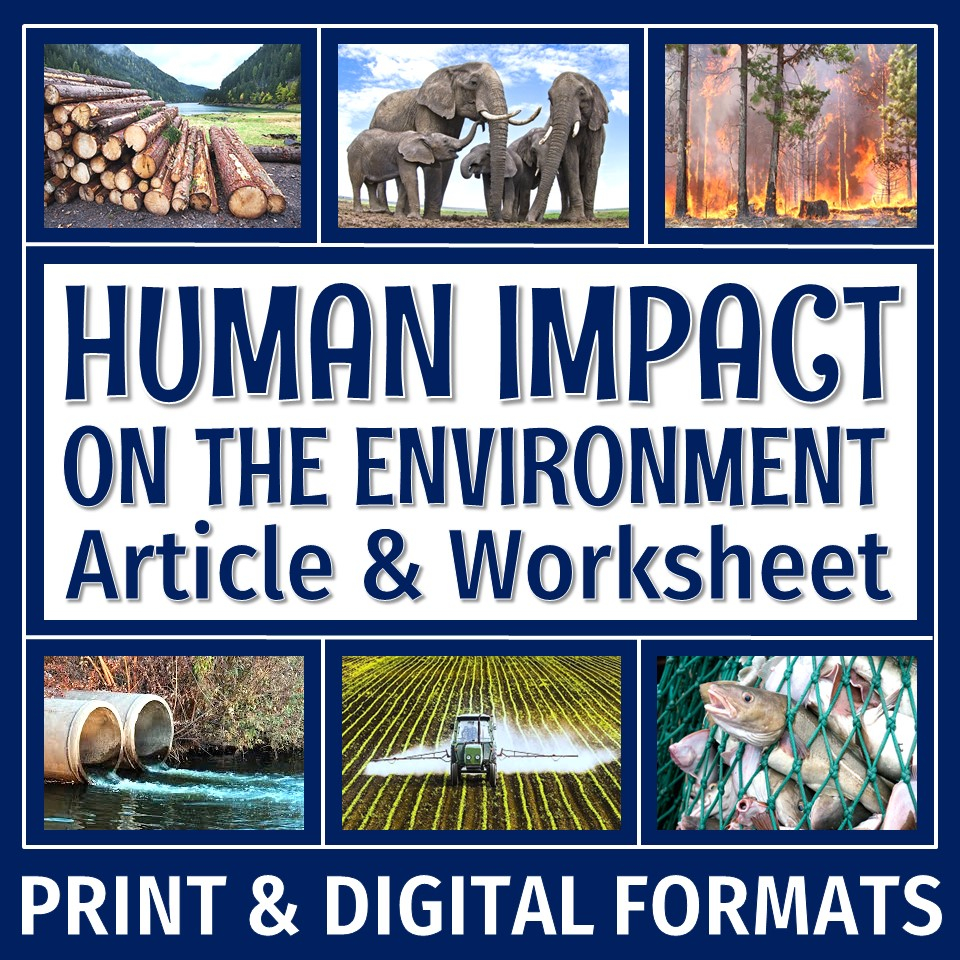 Human Impact On The Environment Worksheet