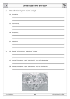 Introduction To Ecology Worksheet By Good Science Worksheets TPT