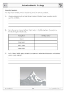 Introduction To Ecology Worksheet By Good Science Worksheets TPT