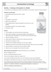Introduction To Ecology Worksheet By Good Science Worksheets TPT