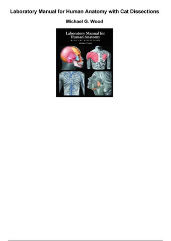 Laboratory Manual For Human Anatomy With Cat Dissections Pdf By 
