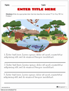 Levels Of Ecological Organization Worksheets Free Printable