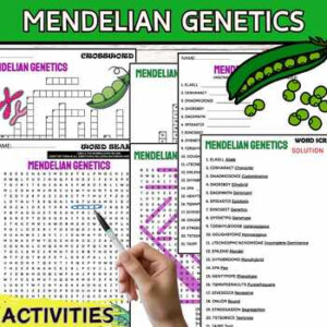 Mendelian Genetics Reading Comprehension Passage PUZZLES DIGITAL BUNDLE