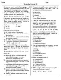 Mendelian Genetics Worksheet With Answer Key Exercises Genetics Docsity