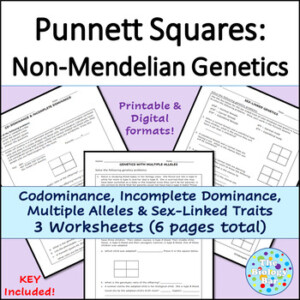 Non Mendelian Genetics Worksheets By The Biology Bar TPT