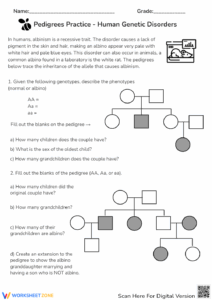 PDF Human Genetic Disorders Worksheets Library