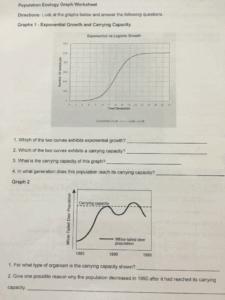 Population Ecology Graph Worksheet Answers Db excel