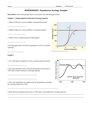Population Ecology Graph Worksheet Answers Pdf Fill And Sign 