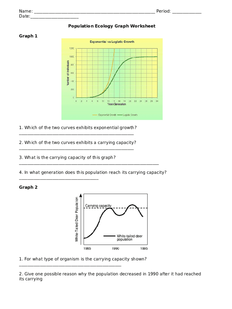 Population Ecology Graph Worksheet Key 1 doc Name Doc Template 