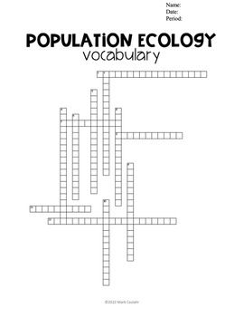 Population Ecology Vocabulary Worksheet Biology Miller And Levine 