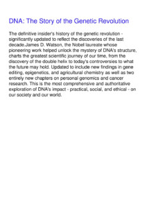 PPT READ DOWNLOAD DNA The Story Of The Genetic Revolution