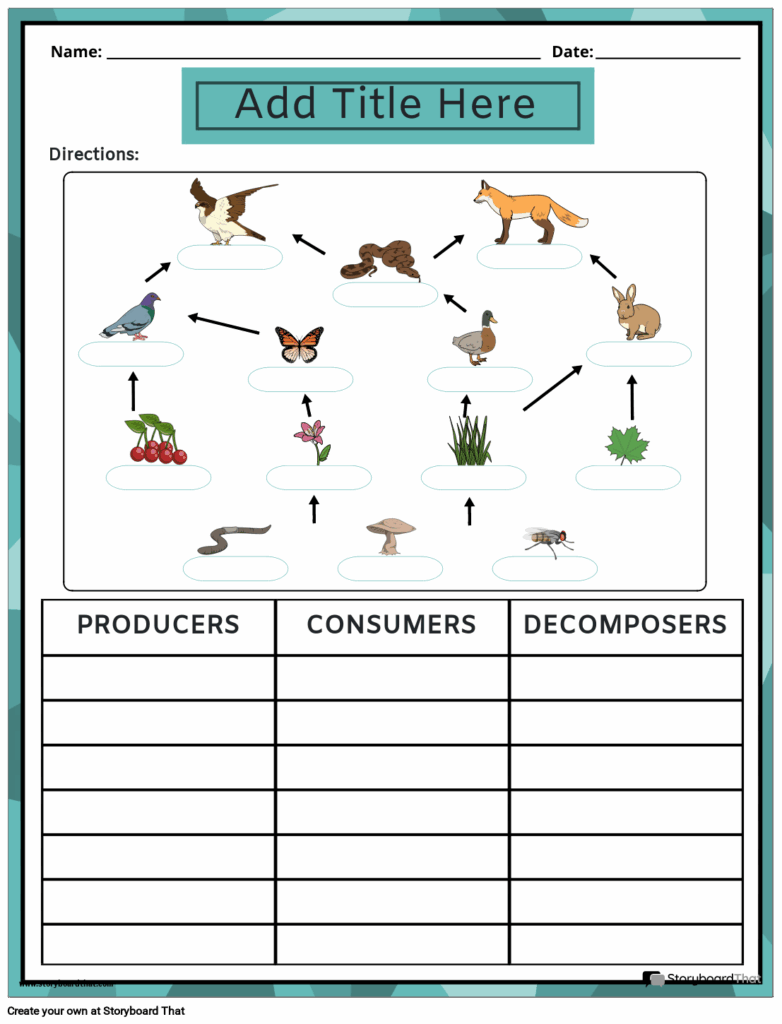 Producers And Consumers Worksheets Ecology Activities
