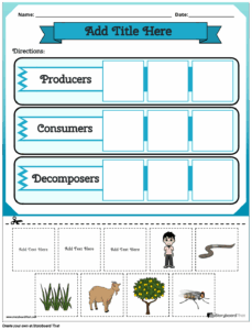 Producers And Consumers Worksheets Ecology Activities Worksheets