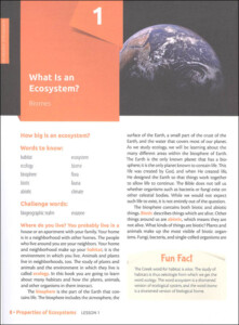 Properties Of Ecosystems Student Book God 39 s Design For Chemistry