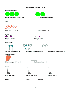 REEBOP GENETICS Doc Template PdfFiller