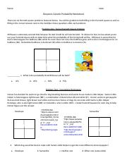 Simpsons Genetics Name Date Simpsons Genetic Probability Worksheet 
