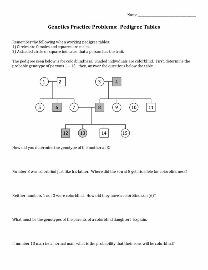Solve Genetics Problems 2 Worksheets Library