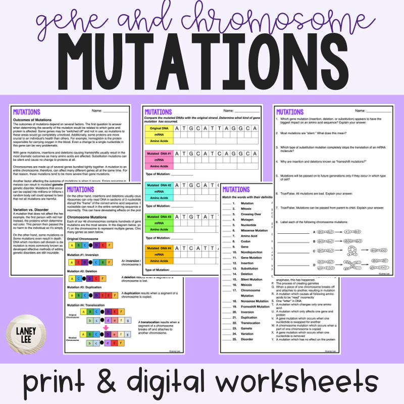 Unlocking Genetic Mysteries Mutations Worksheets Answers Revealed