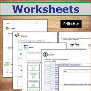 What Are Genetically Modified Animals Earth Science Worksheet PDF