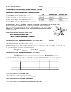 Worksheet Dihybrid Crosses Unit 3 Genetics Answers Printable PDF Template